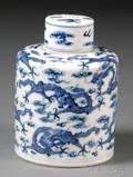 Blue and White Tea Caddy