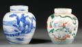 Two Porcelain Jars and Covers