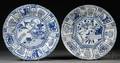 Pair of Blue and White Plates
