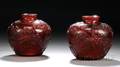 Pair of Peking Glass Vases