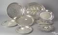Eight silver plated trays