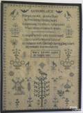 English silk on linen needlework dated 1841