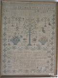Silk on linen needlework dated 1835