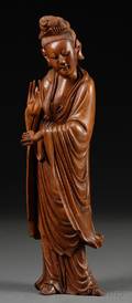 Carved Boxwood Guanyin