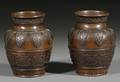 Pair of Bronze Jars