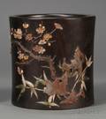 Inlaid Brush Pot
