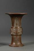 Bronze Gu Vase