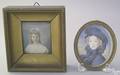 Two continental oil on ivory miniature portraits 19th20th c