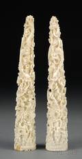 Pair of Ivory Carvings