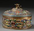 Gilt Enameled Box and Cover