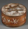 MotherofPearl Circular Wood Box