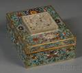 Cloisonne Enameled Box with Ming Jade