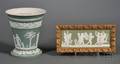 Two Wedgwood Green Jasper Dip Items