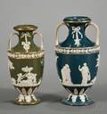 Two Wedgwood Victoria Ware Vases