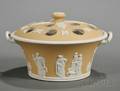 Wedgwood Yellow Jasper Dip Bough Pot and Cover