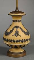 Wedgwood Yellow Jasper Dip Lamp Base