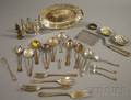 Approximately Twentyseven Sterling Silver Flatware Serving and Table Items