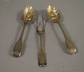 Pair of English Fruit Spoons and a Meat Fork