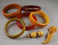 Seven Bakelite Jewelry Items
