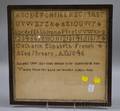 Framed 1846 Catharin Elizabeth French Needlework Sampler