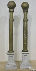 Pair of carved and painted architectural columns