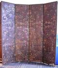 English aesthetic embossed 4panel screen
