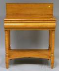 Empire Tiger Maple Washstand with Drawer