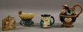 Four Assorted Majolica Glazed Ceramic Items