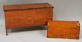 Pine SixBoard Blanket Box and a Small Dometop Poplar Dovetailconstructed Trunk
