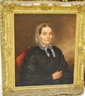 19th Century American School Oil on Canvas Portrait of Woman