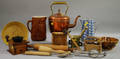 Group of Assorted Ceramic Wooden and Metal Kitchen Items