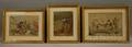 Three Framed 19th Century British Handcolored Cartoon Prints