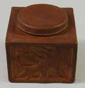 Rookwood Pottery Matte Brown Glazed Oak Leaf Molded Inkwell
