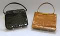 Two Vintage French Crocodile Handbags