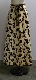 Vintage Poodle Print Wrap Skirt