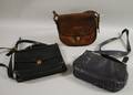Three Vintage Leather Coach Handbags