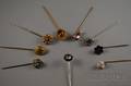 Nine Antique Gemset Stickpins