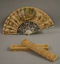 19th Century French Motherofpearl and Fabric Fan