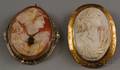 Two Cameo PendantBrooches