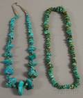 Two Large Southwestern Roughcut Turquoise Necklaces