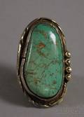 Native American Southwest Turquoise and Silver Ring