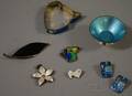 Small Group of Mostly Scandinavian Sterling Silver and Enamel Jewelry