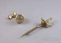 Goldtone and Enamel Sword Pin and a De Frece Watch Pin