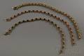 Three 14kt Gold Diamond and Gemstone Bracelets