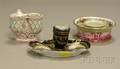 Three European Gilt and Handpainted Porcelain Inkstands