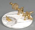 Marble and Brass Noon Sundial