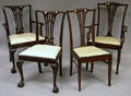 Set of Eight Chippendalestyle Carved Mahogany Dining Chairs