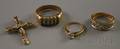 Four Gold and Diamond Jewelry Items