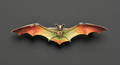 Art Nouveau 900 Silver and Enamel Bat Brooch