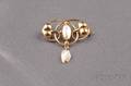 Arts  Crafts Motherofpearl and Freshwater Pearl Brooch